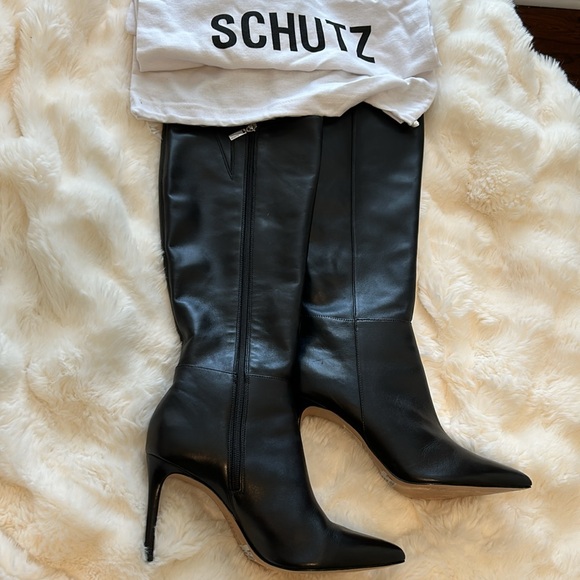 CLOSET CLOSING Revolve Schutz Mikki Up Boot in Black Sz 10 - Picture 3 of 5